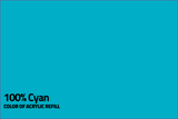 Filled Acrylic Marker - 100% Cyan