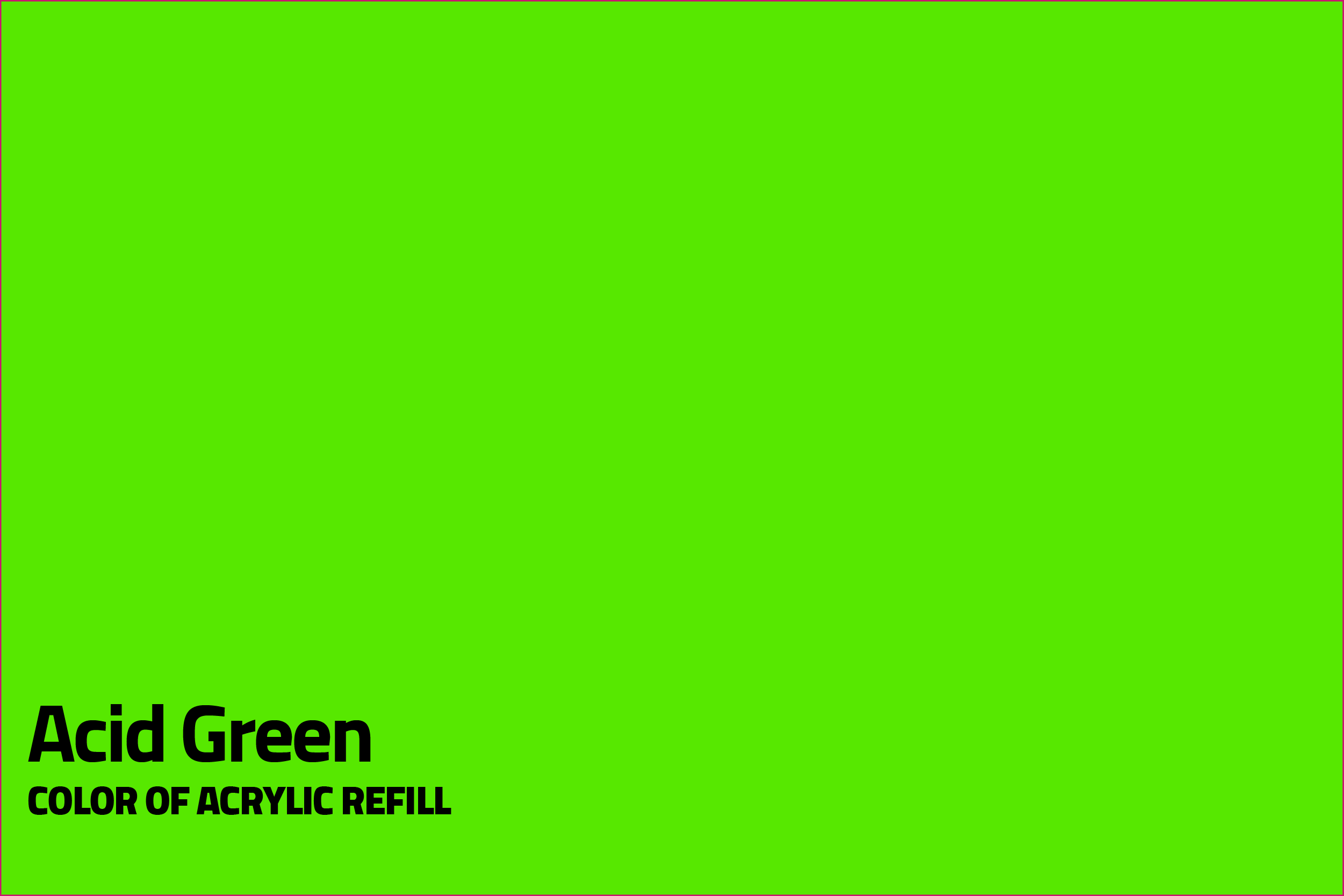 Filled Acrylic Marker - Acid Green