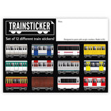 Train Stickers Set A4 12 pcs
